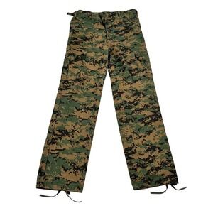 Digital Woodland MARPAT Camo Cargo Pants Adjustable Waist Size L 26-30 x 27.5